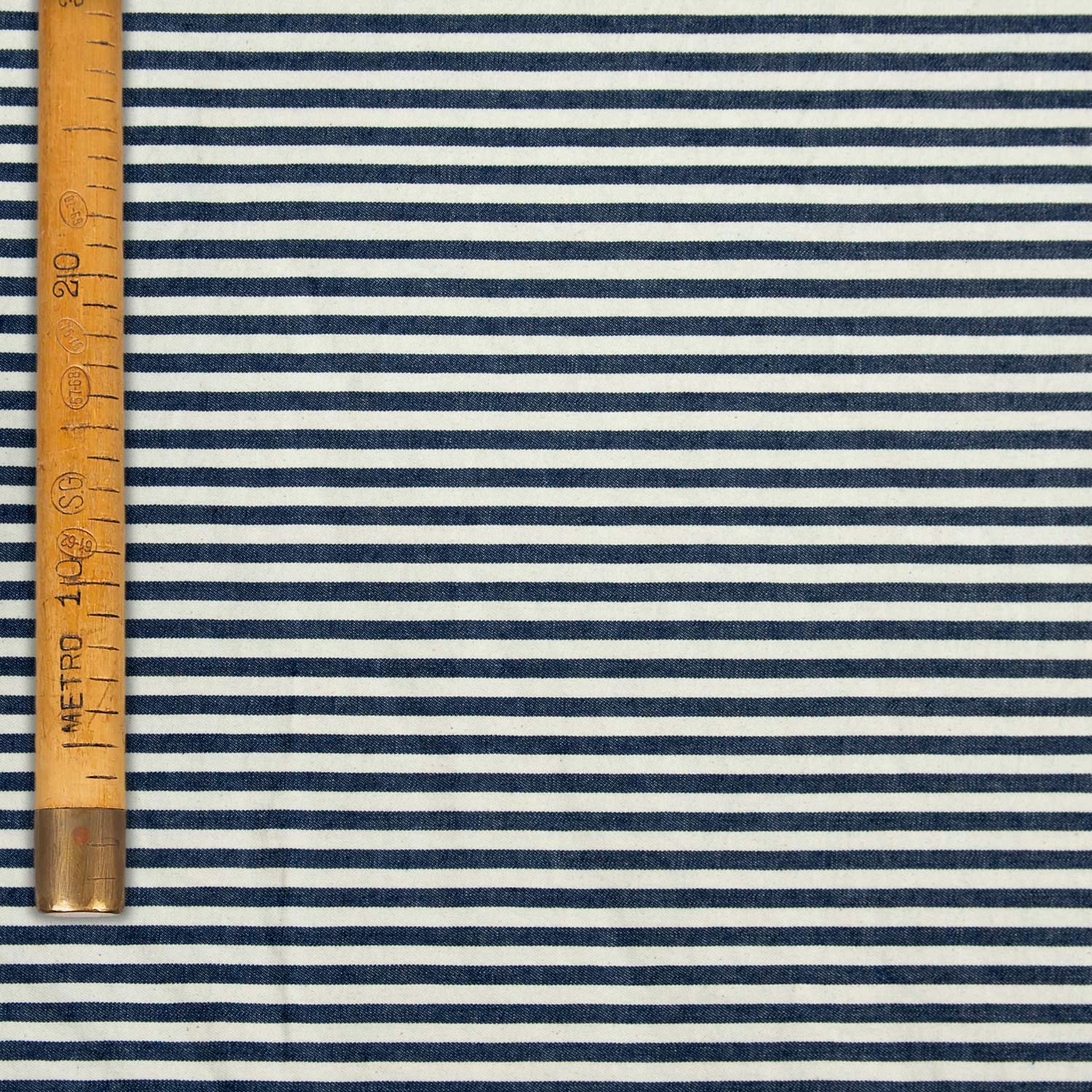 Striped Denim - Classic Blue and White