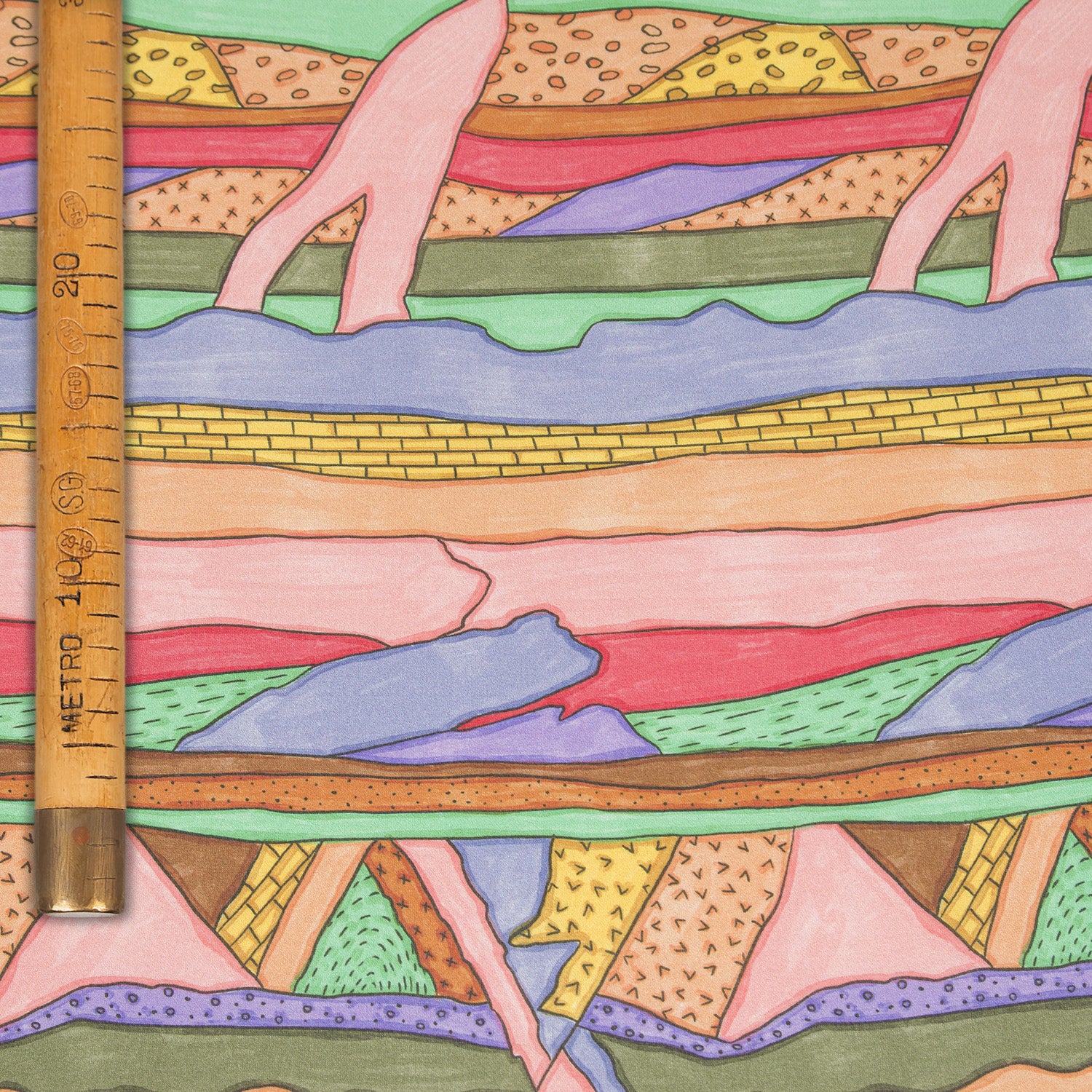 Printed Viscose Georgette - Layers