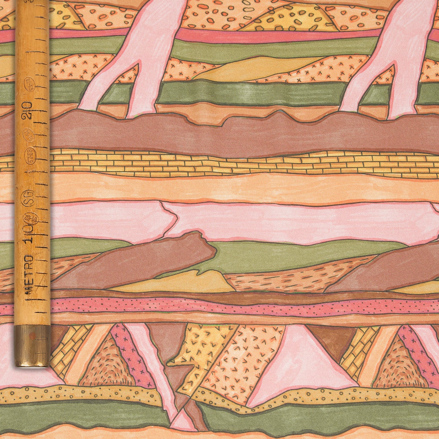 Printed Viscose Georgette - Layers