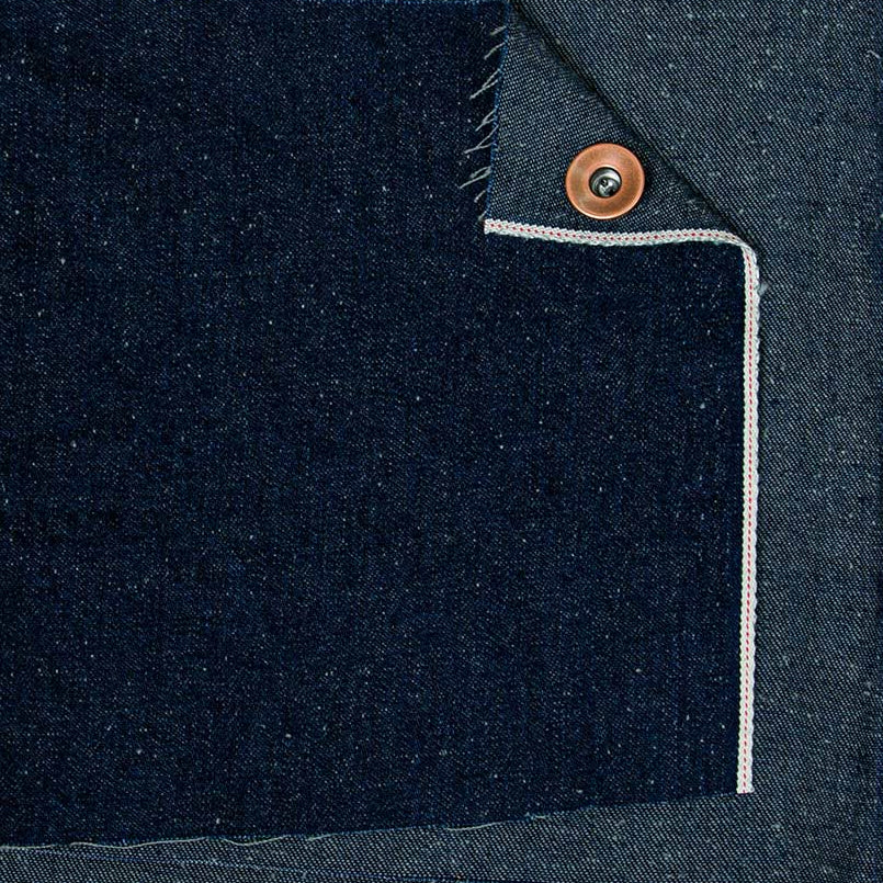 Denim giapponese già lavato colore blu, un taglio di 1,7 metri scontato del 40%