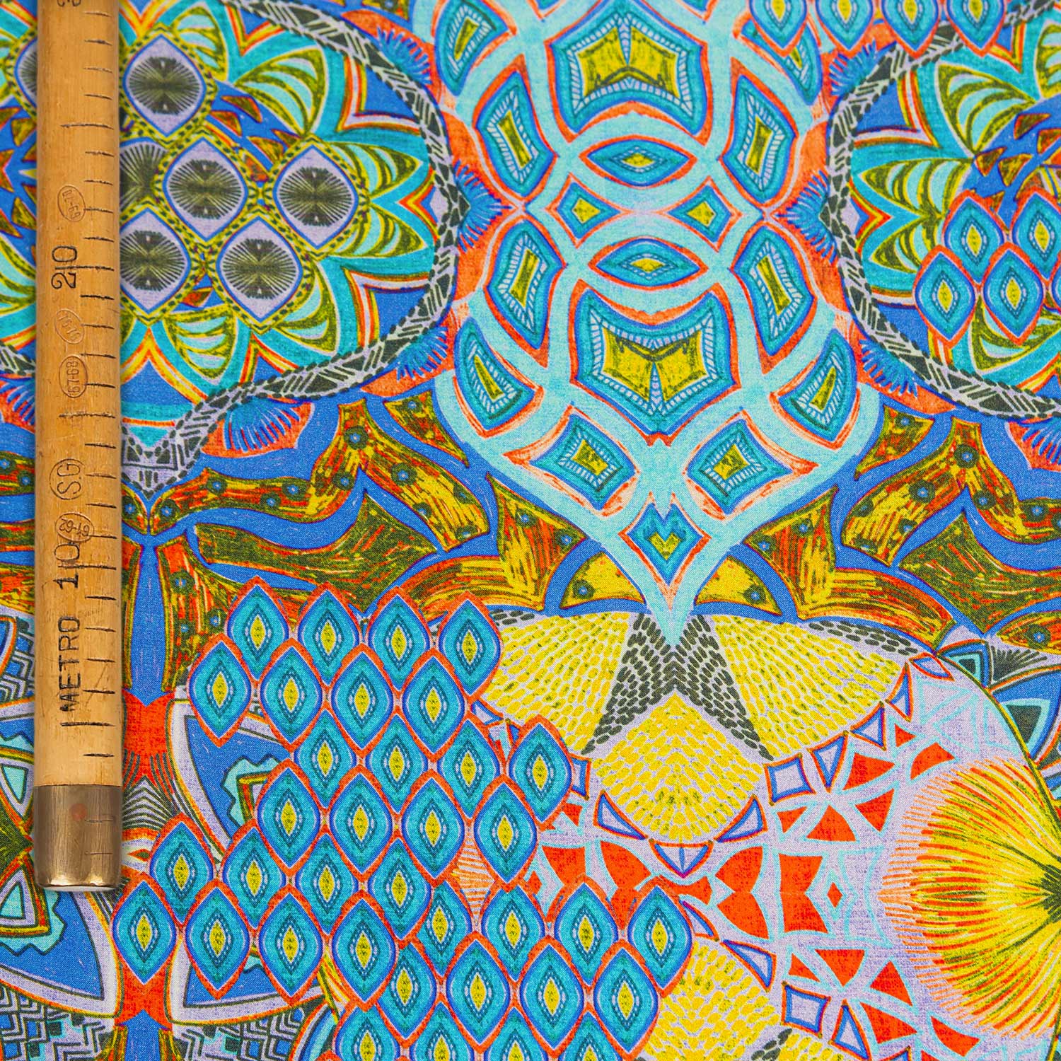 Pure Silk Printed Satin - Kaleidoscope