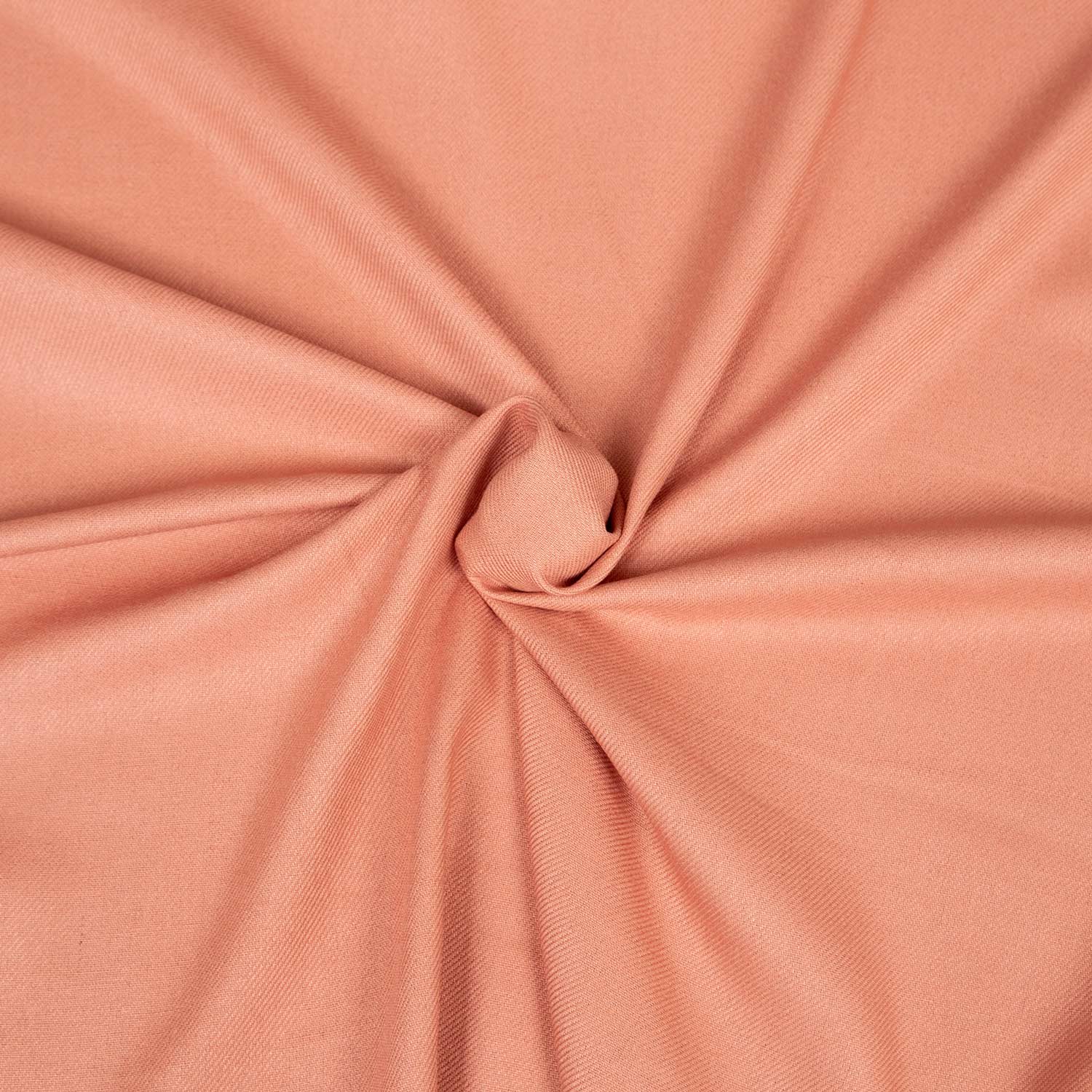 Tessuto twill misto lino e viscosa tinta unita, trama diagonale morbida e fluida, adatto per pantaloni e vestiti – colore rosa pesca