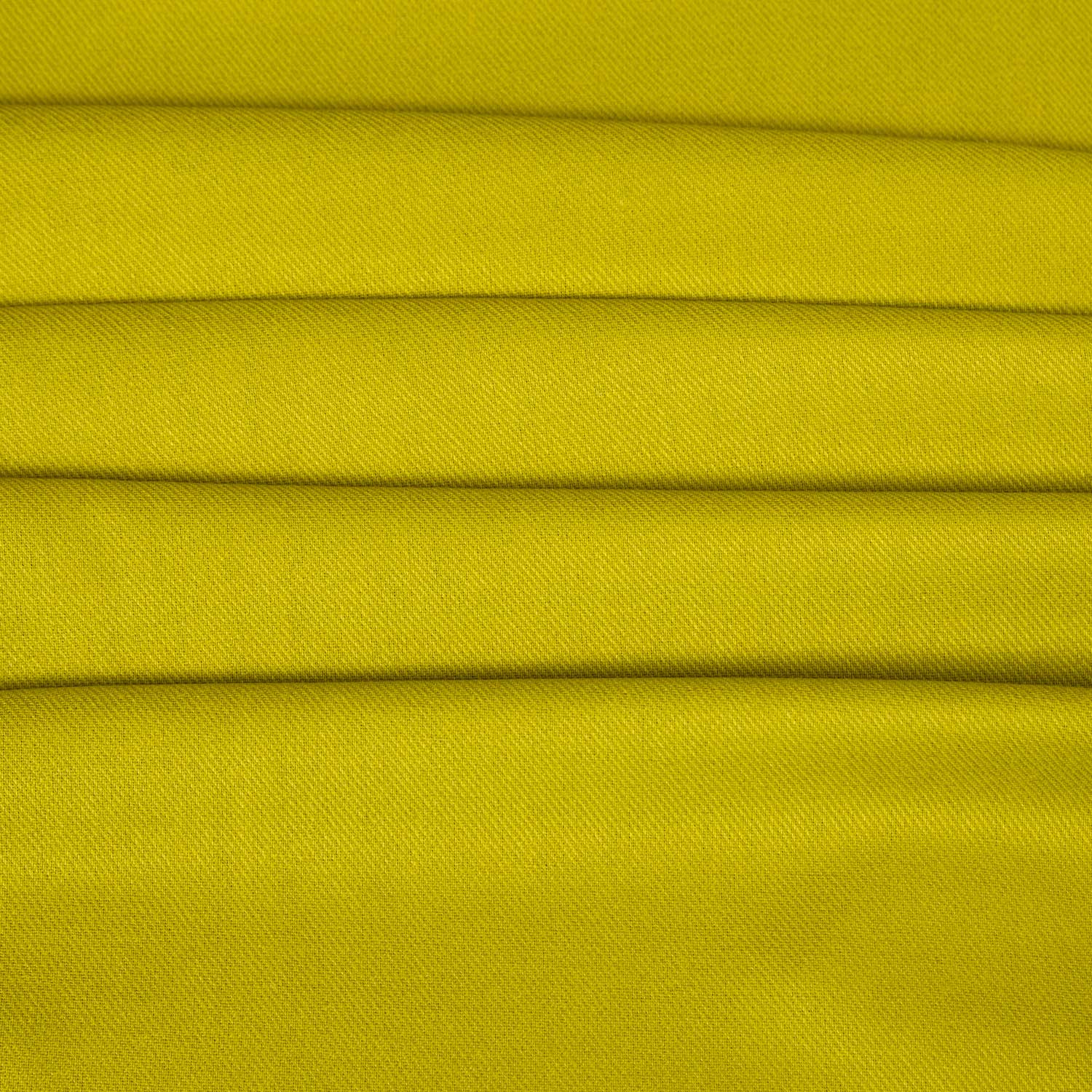 Tessuto twill tinta unita in lino e viscosa con texture diagonale e caduta fluida – colore verde acido