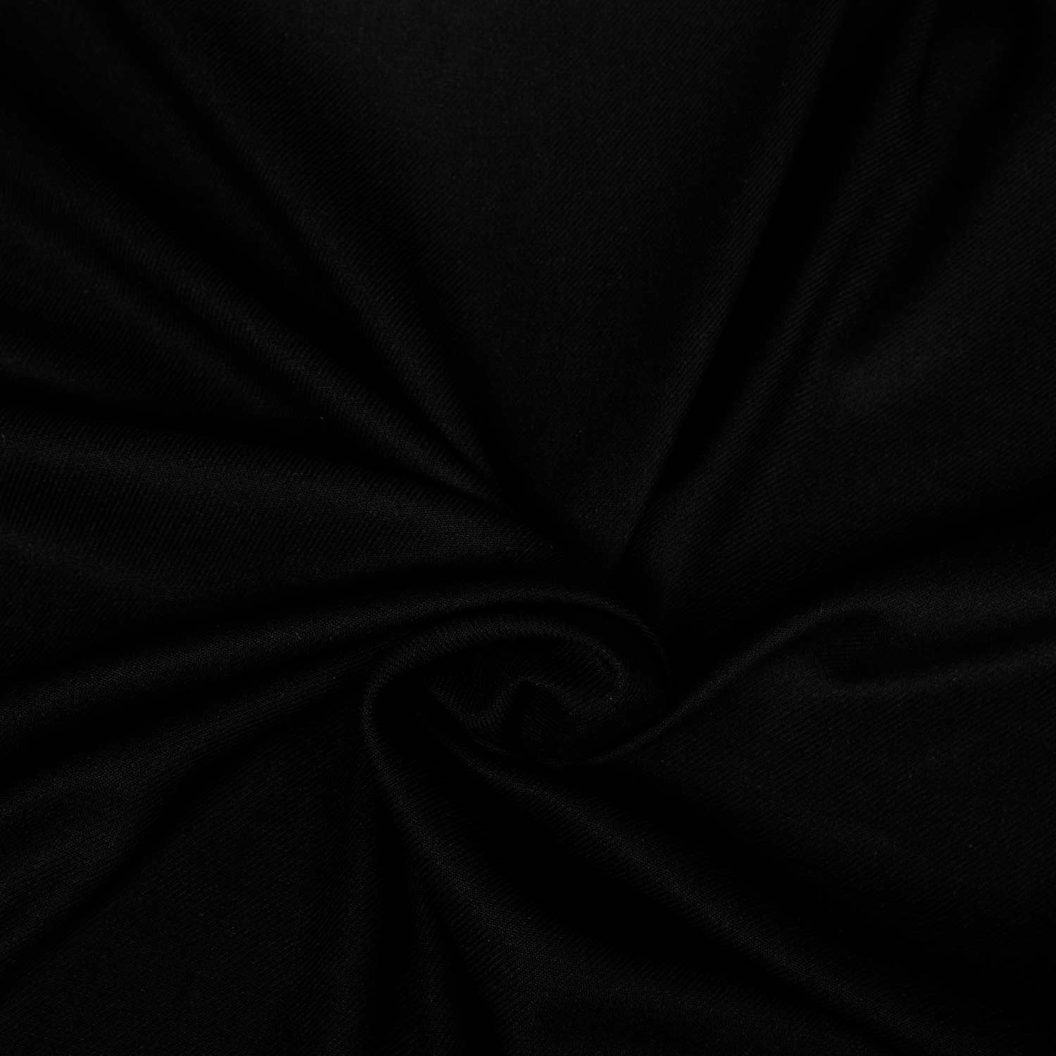 Tessuto twill misto lino e viscosa tinta unita, trama diagonale morbida e fluida, adatto per pantaloni e vestiti – colore nero
