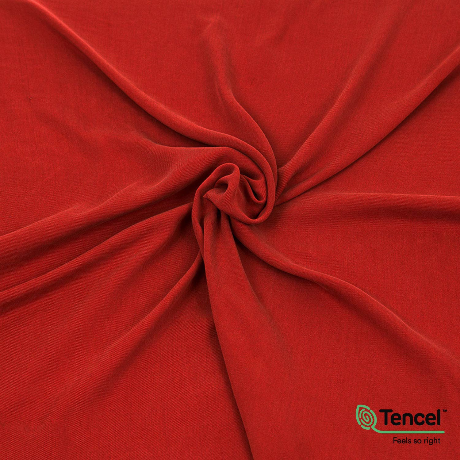 Tessuto twill in Tencel™ morbido e sostenibile, con drappeggio fluido, fibra ecologica dall’eucalipto, ideale per gonne, camicie, vestiti, pantaloni, completi. Color arancio terracotta
