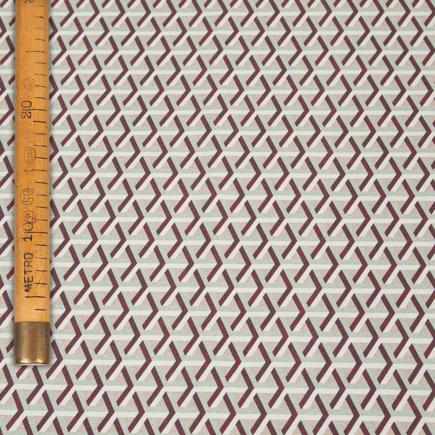 Raso di Cotone Stampato Elasticizzato - Art Decò