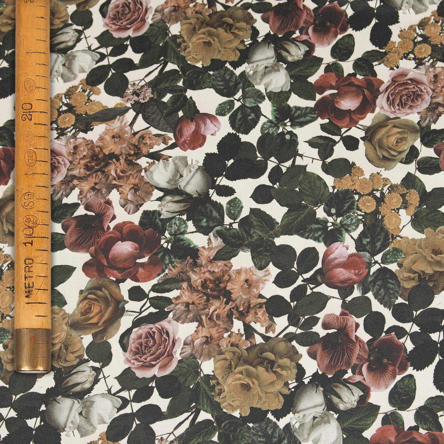 Stretch Printed Cotton Satin - Rosalinda