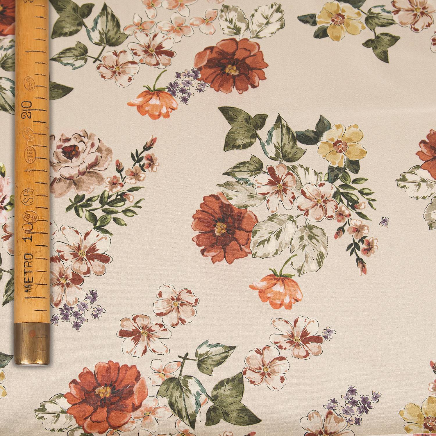 Stretch Printed Cotton Satin - Mayflower