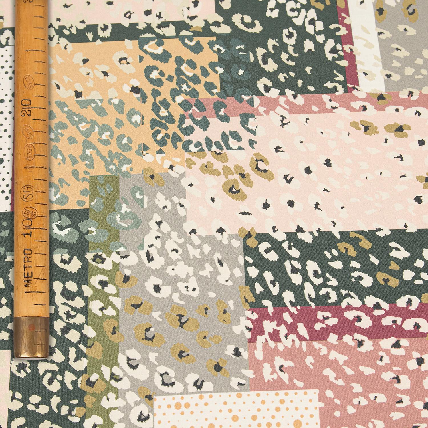 Printed Cotton Satin - Pink Safari