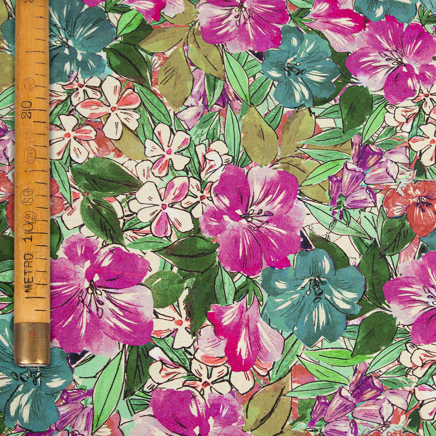 Floral Printed Javanese Viscose - Flowery Balcony