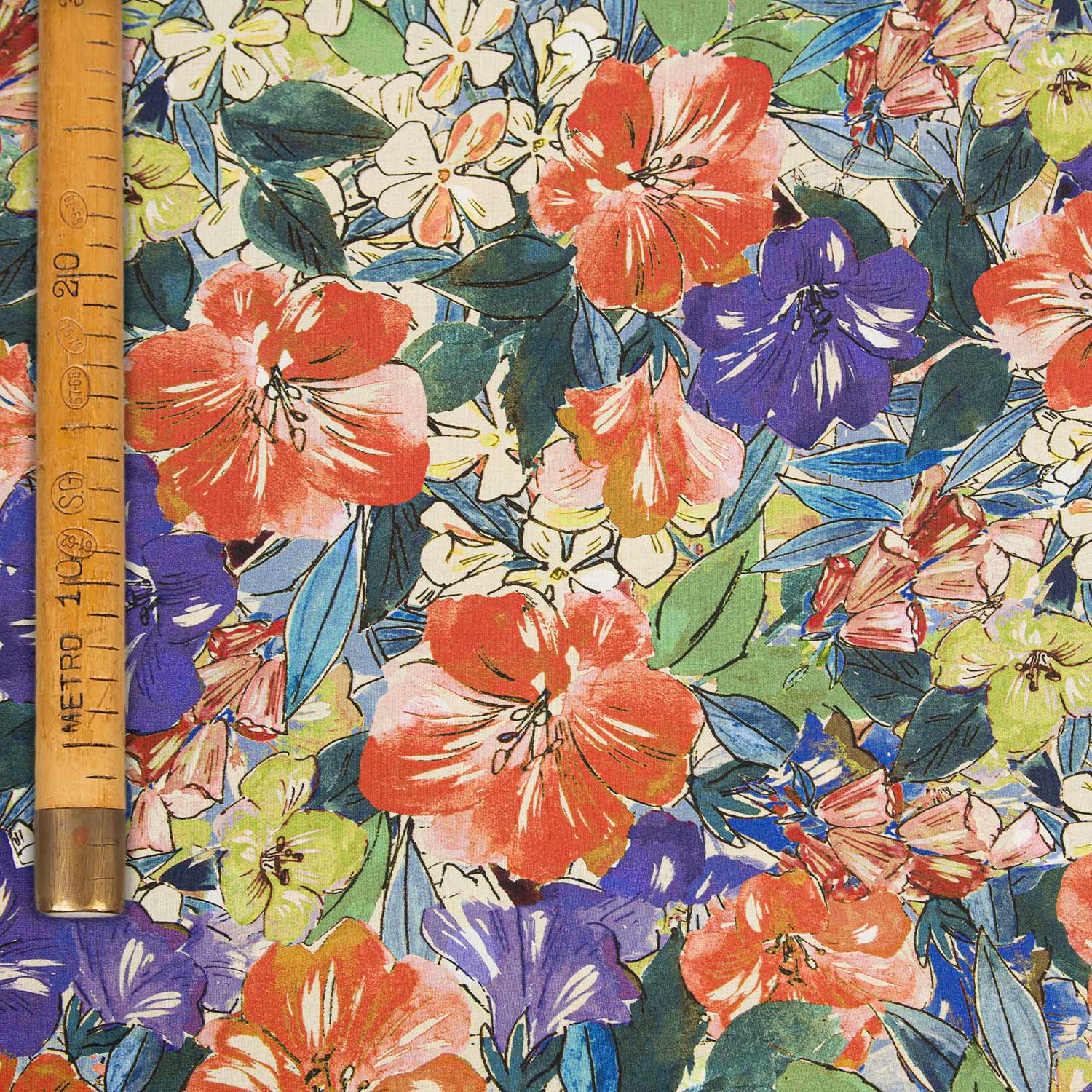 Floral Printed Javanese Viscose - Flowery Balcony