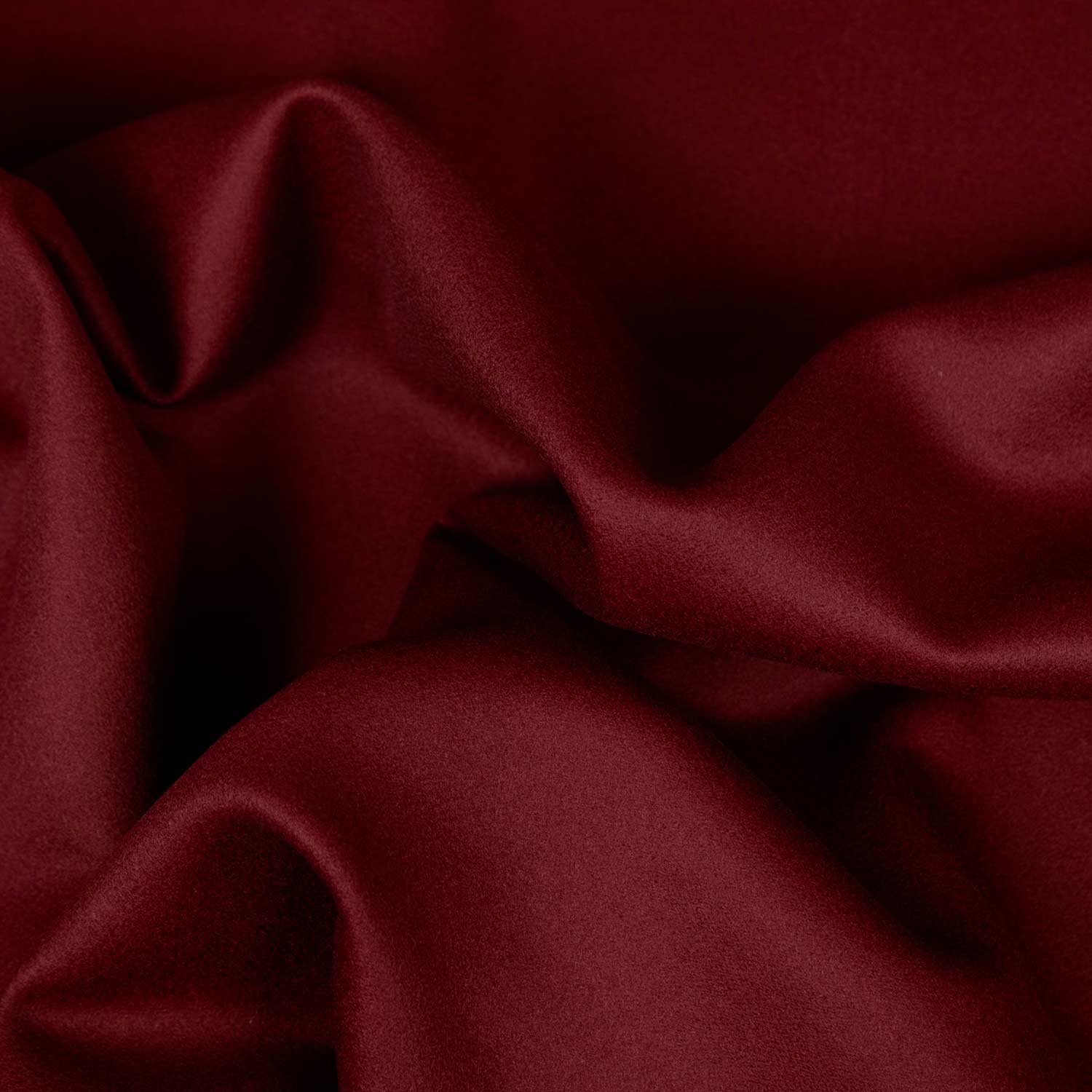 Tessuto deadstock misto cashmere lana bordeaux con morbide pieghe naturali - stock brand moda lusso - cappotteria sartoriale