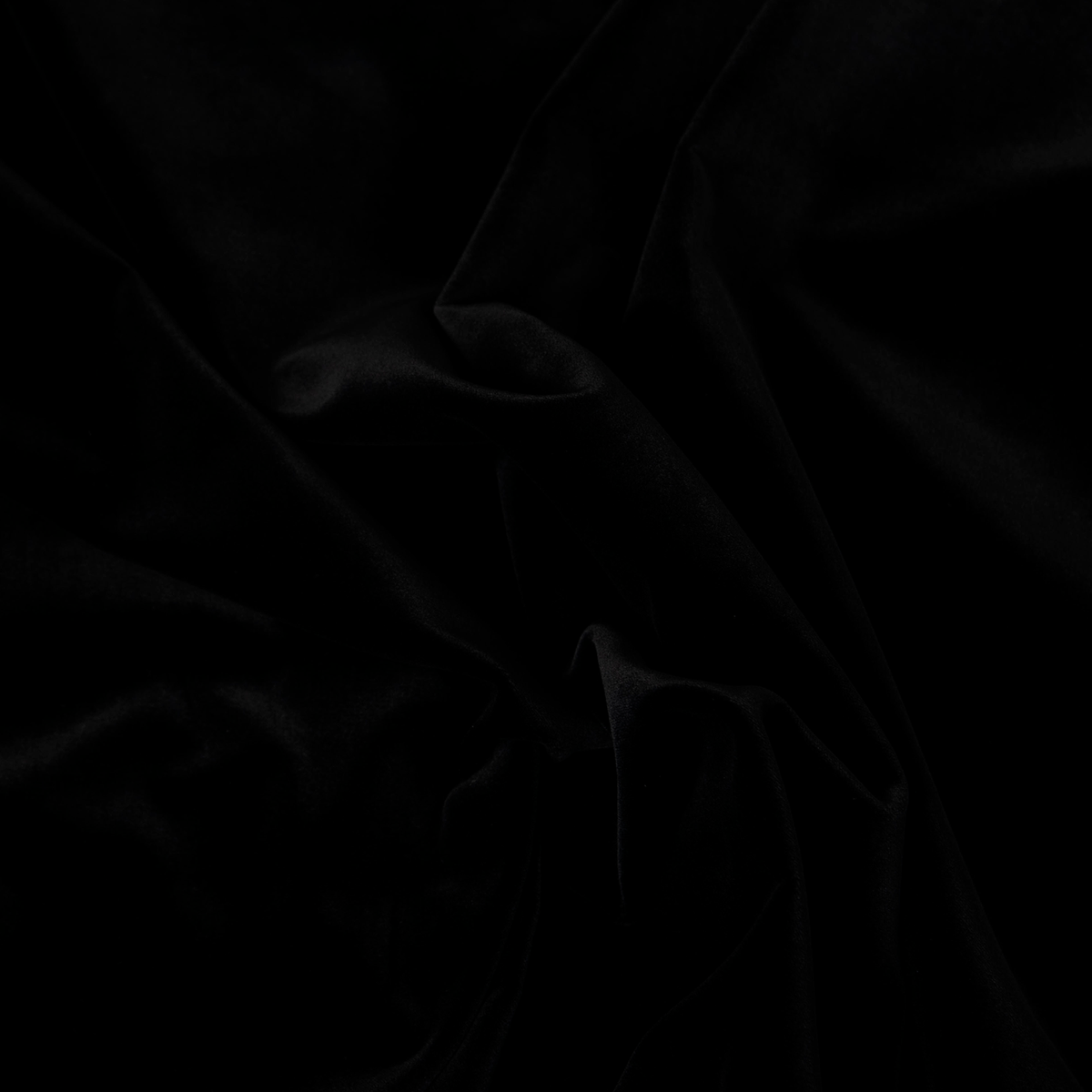 Tessuto velluto nero elegante e raffinato, superficie liscia e luminosa, 98% cotone e 2% elastan.