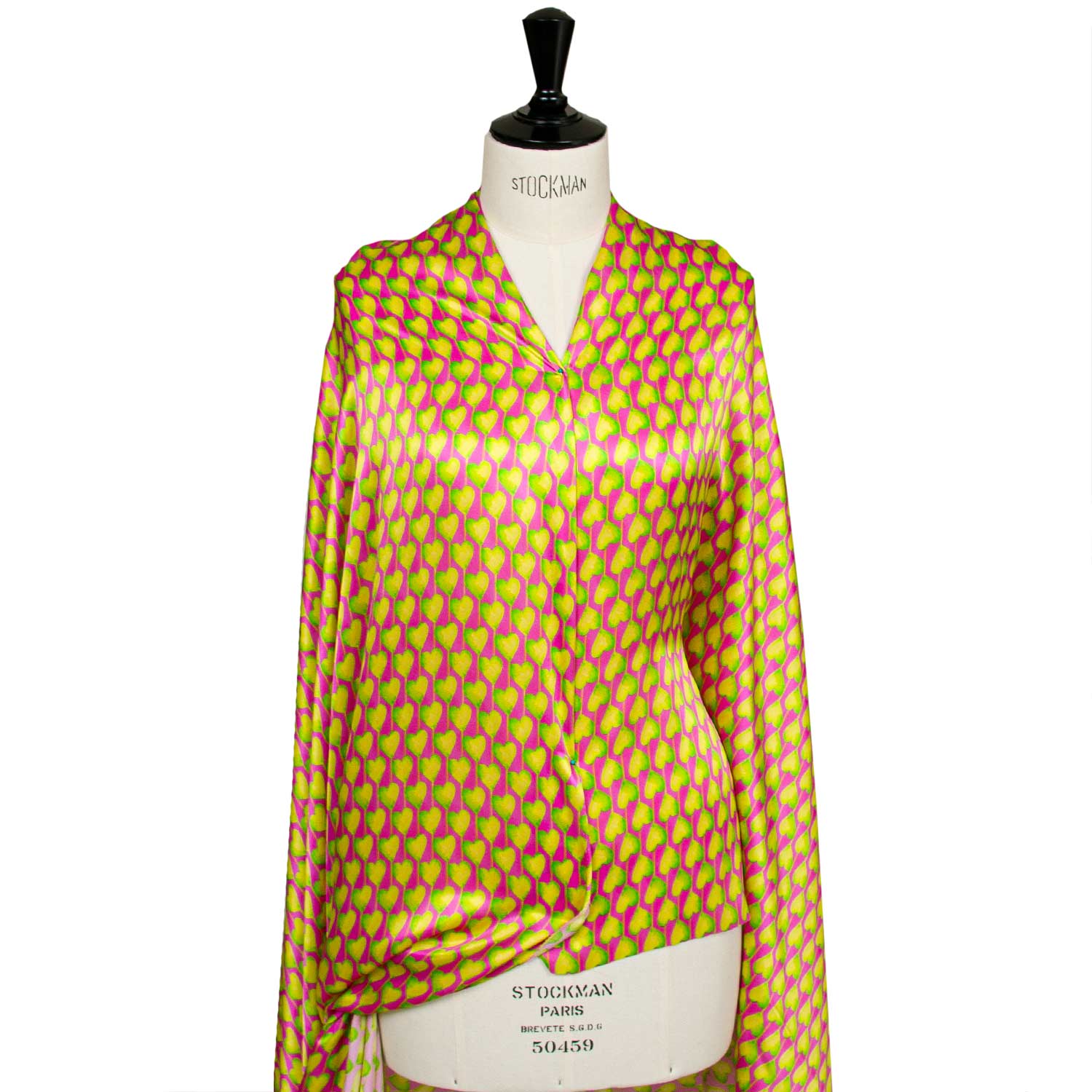 Printed Silk Satin - Heart of Glass