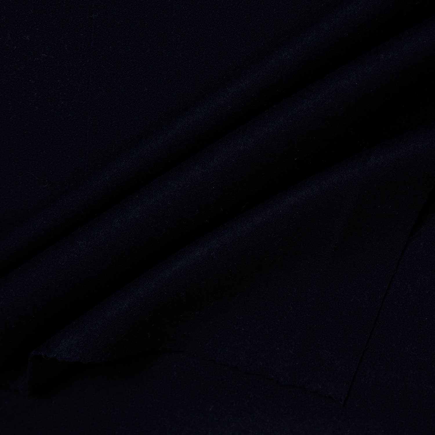 Tessuto misto lana e cashmere 50%/50% colore blu, morbido e caldo, taglio 1,5 metri (venduto come 1 m per piccolo difetto), ideale per cappotti e giacche sartoriali.