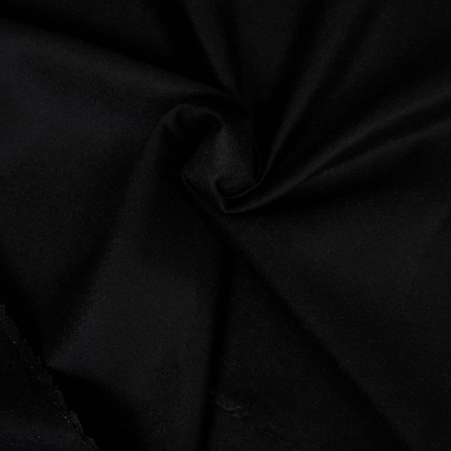 Tessuto misto lana e cashmere morbido e caldo, ideale per cappotti, giacche e capi sartoriali invernali eleganti, colore nero