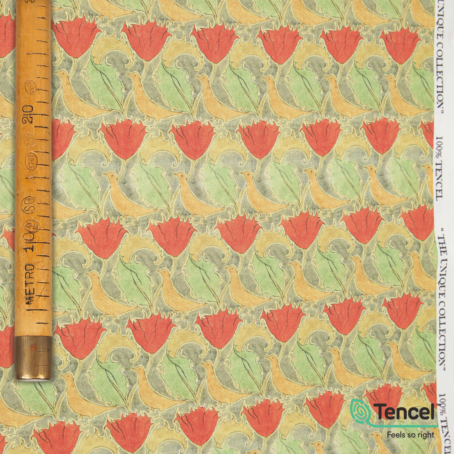 Tencel Lyocell "Unique Collection" - Roses, Birds