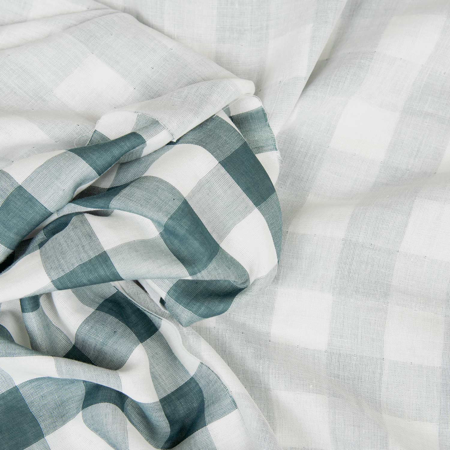 Stoffa deadstock garza doppia cotone vichy