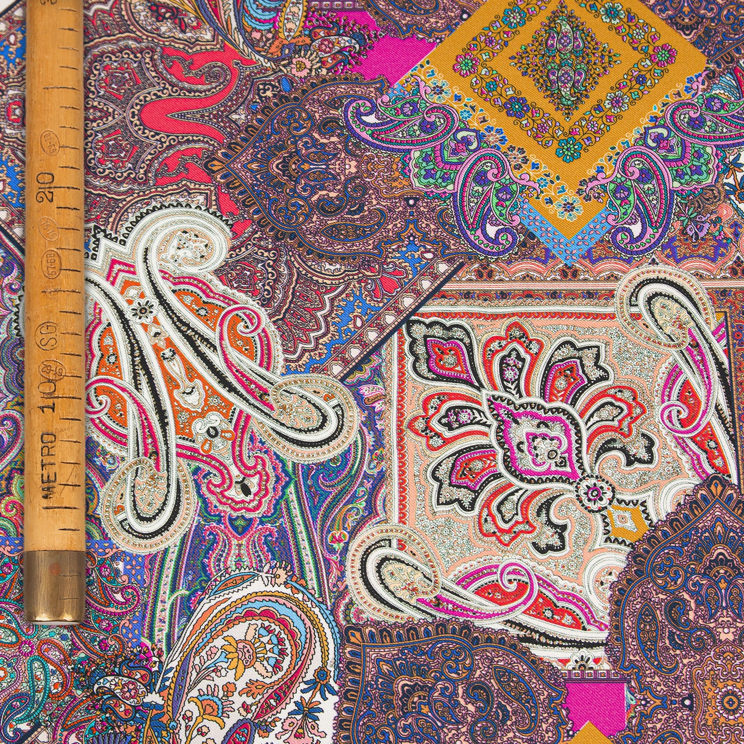 Printed Viscose Twill - Geometric Paisley