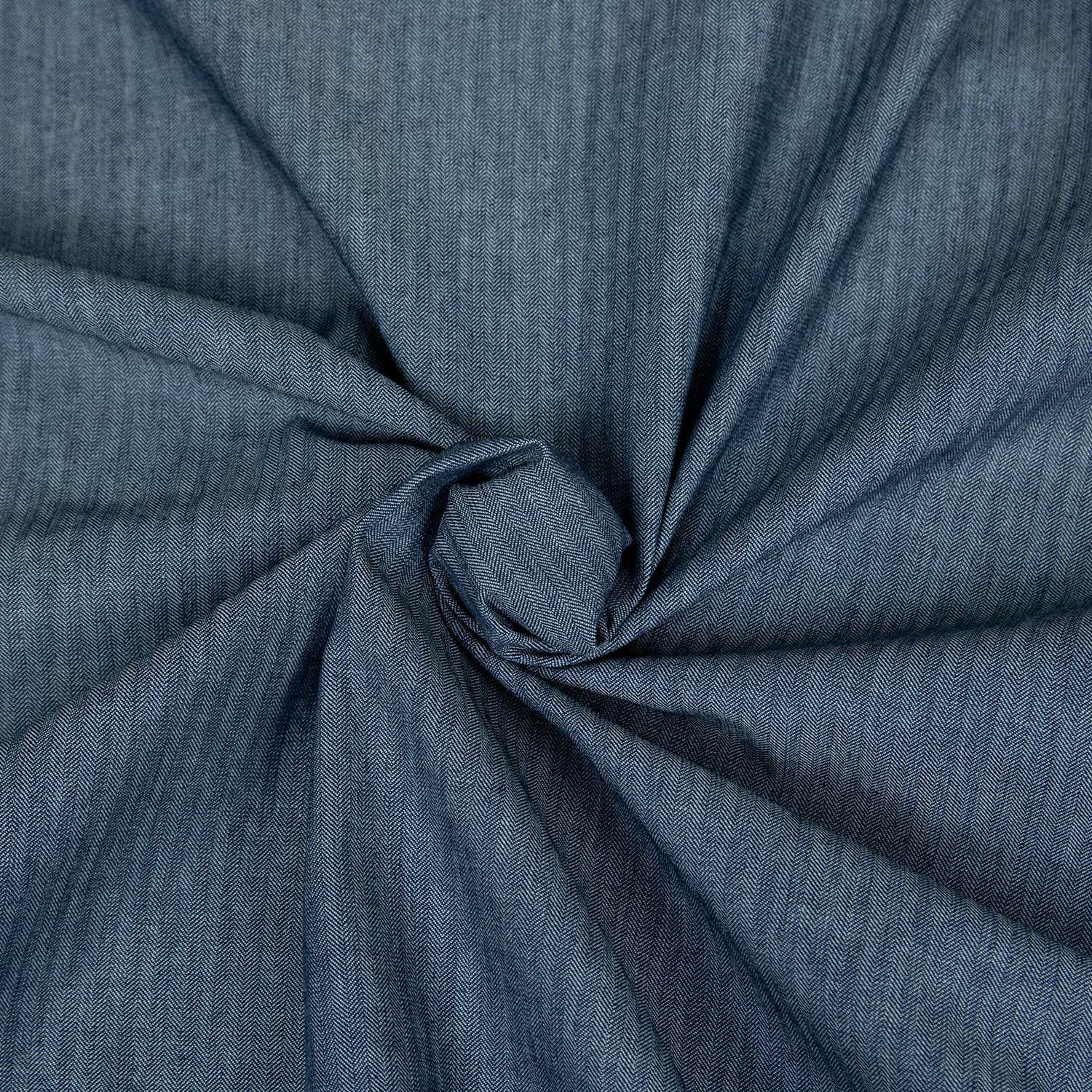 Tessuto denim 100% cotone con armatura a resca, ideale per jeans, pantaloni e giacche, disponibile online al metro, blu jeans