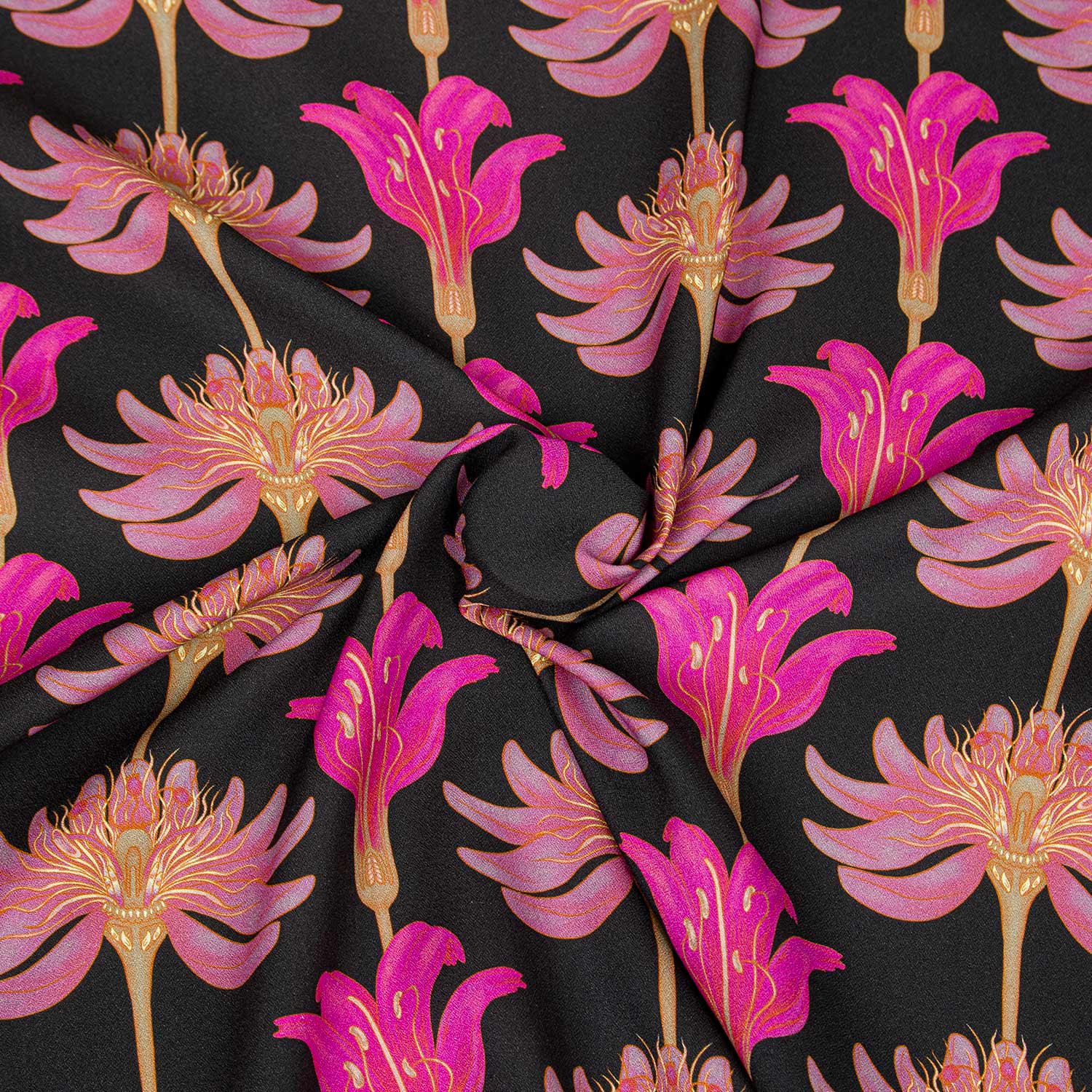 Viscose Crêpe with Floral Print - Ornella