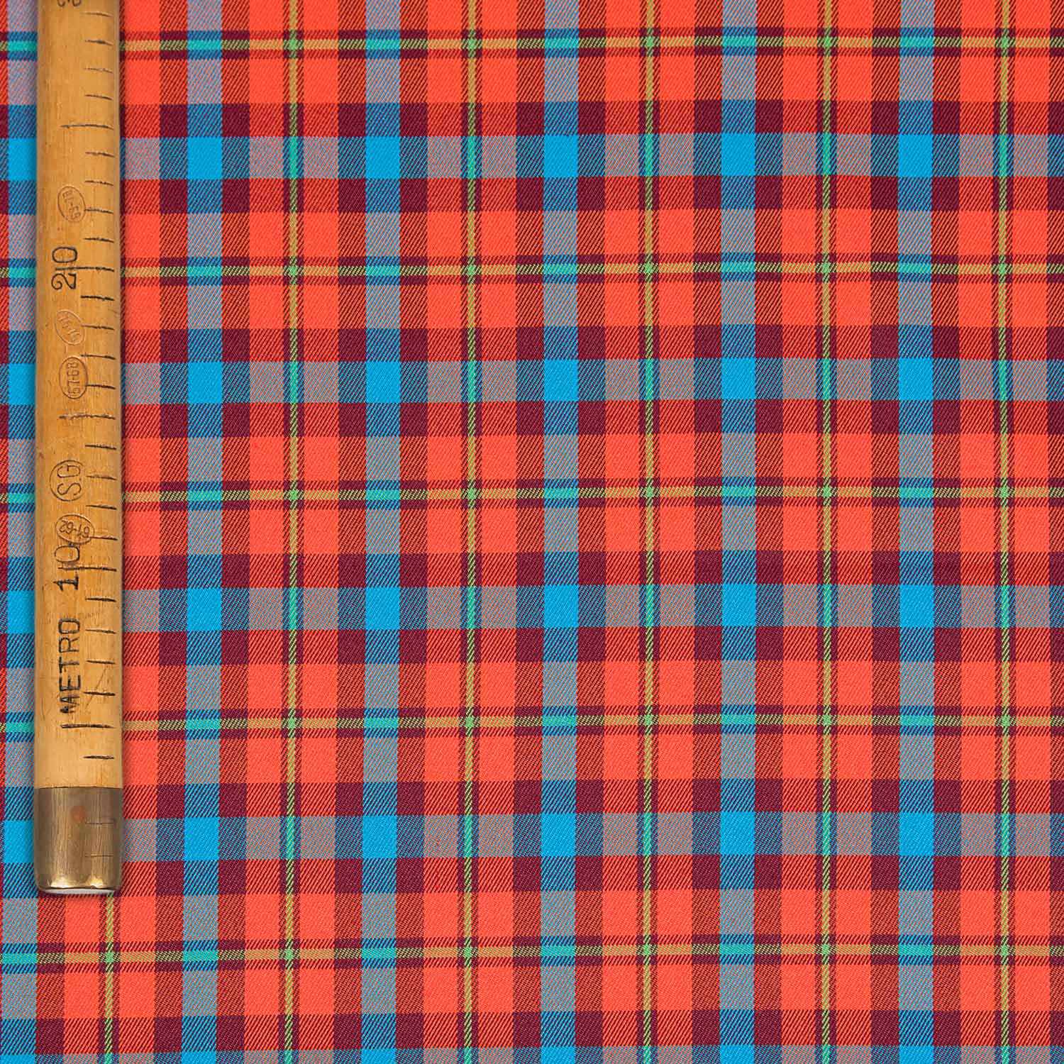 Viscose, Elasticized Tartan - Punk Royal Teddy Bear