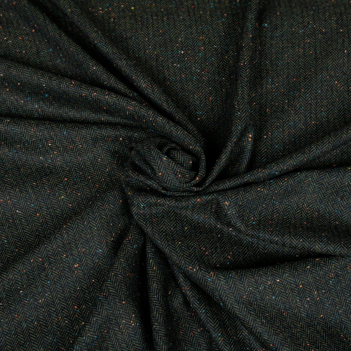 Tessuto lana deadstock a resca Knickerbocker verde bottiglia