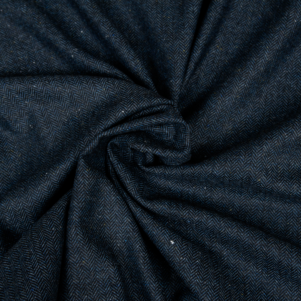 Dettaglio tessuto di lana Knickerbocker blu scuro