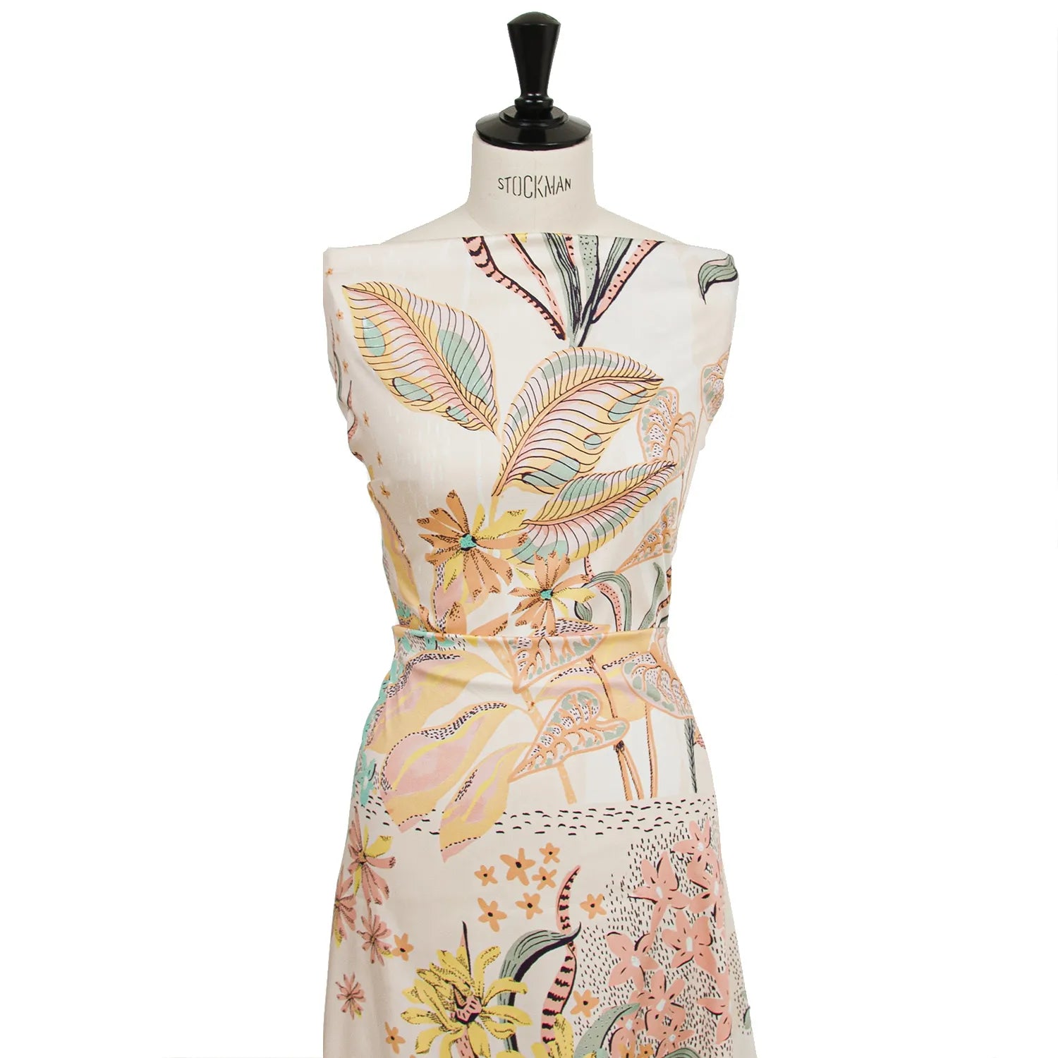 Stretch Printed Cotton Satin - Desafinado