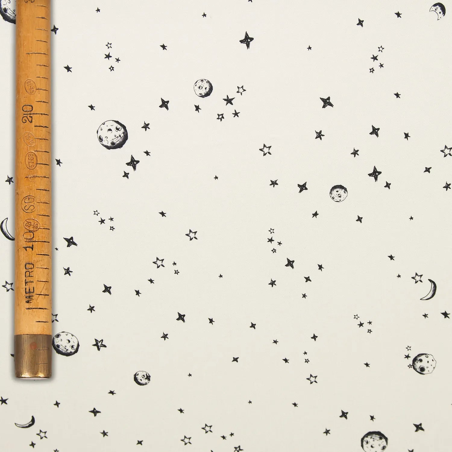 Stretch Printed Cotton Satin - Astrology