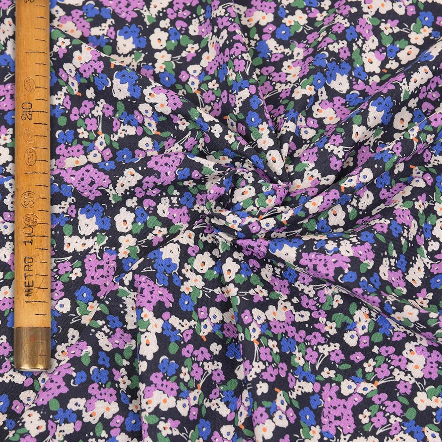 Floral Print Linen Blend - Girls