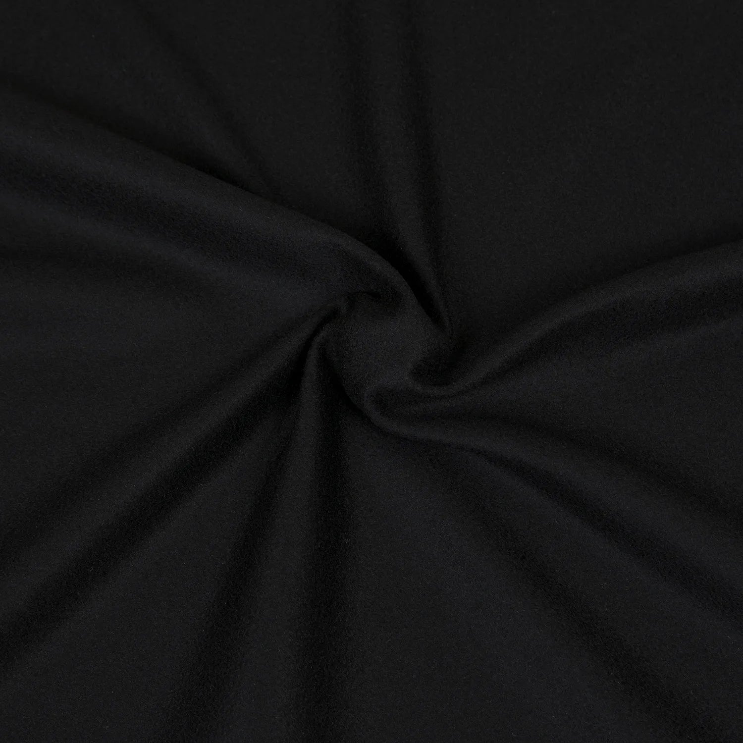 Tessuto drap misto Lana 80% e Cashmere 20%, morbido e vellutato, ideale per cappotti, giacche, mantelle e capi autunno/inverno, colore nero